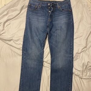 Levi's 501 Dark Blue Straight Jeans- 100% cotton